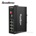 Scodeno Popular Model Factory 2X1000 M Base-X 8X10 / 100/1000 M Base-T Interruptor Ethernet de red industrial no administrado